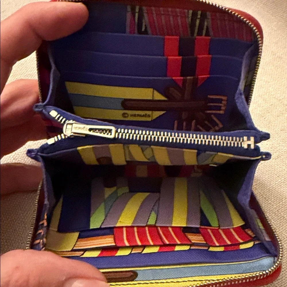 Hermes Colorful Striped Leather Wallet - Picture 2 of 7